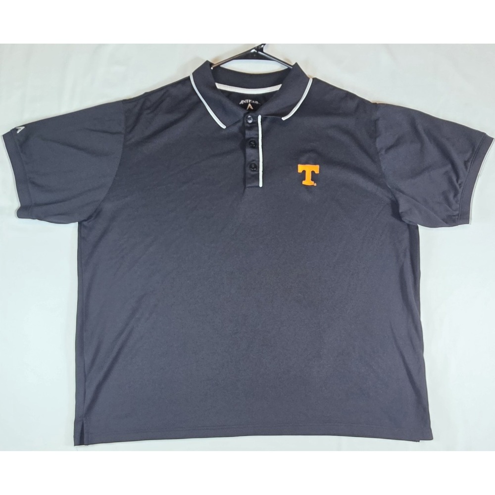 Antigua NCAA Tennessee Volunteers Navy Blue Polo Shirt Mens XL Extra Large